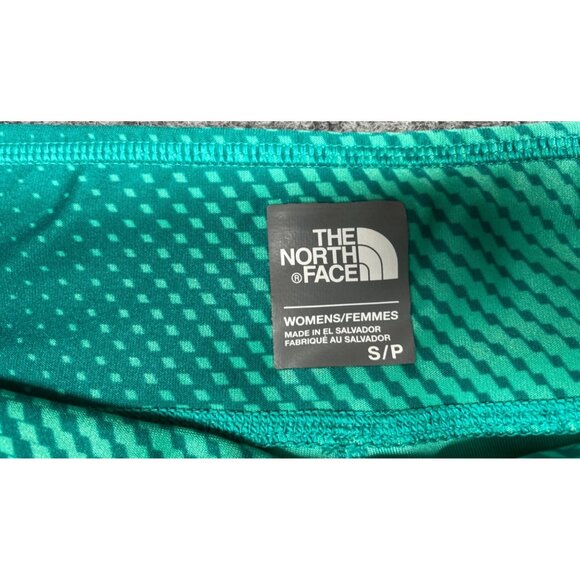The North Face Women's Athletic Leggings S/P Turquoise Patterned Compression Fit - Picture 4 of 6